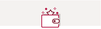 Icon of stars bursting out of a wallet 