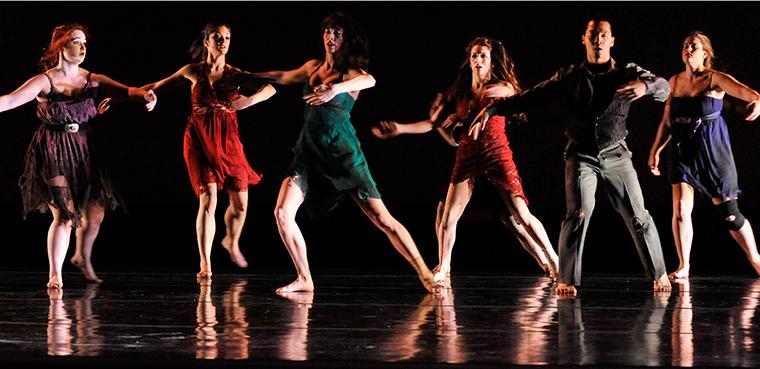 Dancers performing